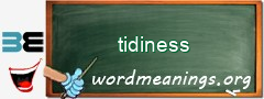 WordMeaning blackboard for tidiness